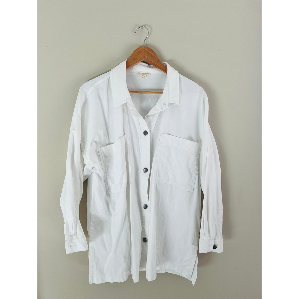 Eileen Fisher Organic Cotton Hemp Blend Button Down Shirt White XL SUZ